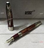 Replica JFK Montblanc Fountain Pen Red Barrel with Silver Clip